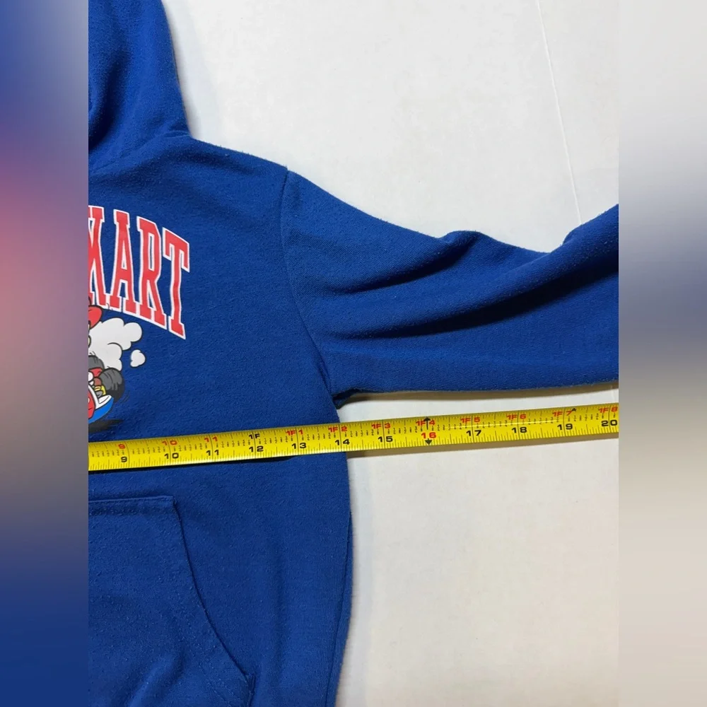 Nintendo Mario Kart Kid’s Size 7 Blue Checkered Hoodie